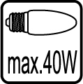 Maximálny príkon pri klasickej sviečkovej žiarovke 40W