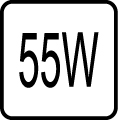 Maximálny príkon 55W