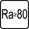Index podania farieb RA ›= 80 