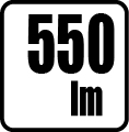 Svetelný tok v lumenoch - 550 lm Svetelný tok v lumenoch - 550 lm