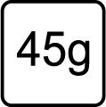 Hmotnosť v gramoch - 45 g