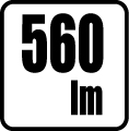 Svetelný tok v lumenoch - 560 lm Svetelný tok v lumenoch - 560 lm