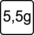 Hmotnosť v gramoch - 5,5g