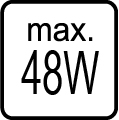 Maximálny príkon - 48W Maximálny príkon - 48W
