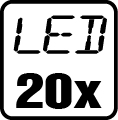 Počet LED čipov - 20x