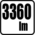 Svetelný tok v lumenoch - 3360 lm Svetelný tok v lumenoch - 3360 lm