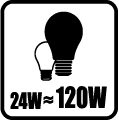 Náhrada klasickej žiarovky - 24W=120W