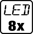 Počet LED čipov - 8x Počet LED čipov - 8x