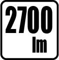 Svetelný tok v lumenoch - 2700 lm Svetelný tok v lumenoch - 2700 lm