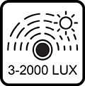 Nastavnie senzora pre intenzitu svetla 3-2000LUX