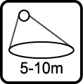 Uhol svietenia - 5-10m