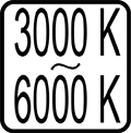 Teplota chromatickosti - 3000 K - 6000 K