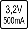 Určené pre napájanie zo solárneho panela 3,2V 500mAh 