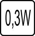 Príkon LED 0,3 W