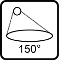 Uhol svietenia - 150°