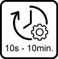 Čas svietenia senzora - 10s - 10min